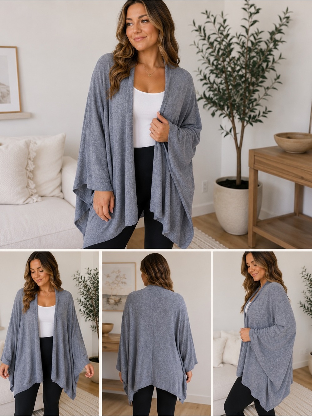Barefoot Dreams Cozychic Ultra Lite Cardigan Wrap Shawl